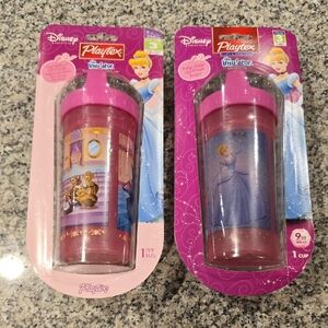 3/17 Playtex Disney Princess Insulated Cups with Pink Lids